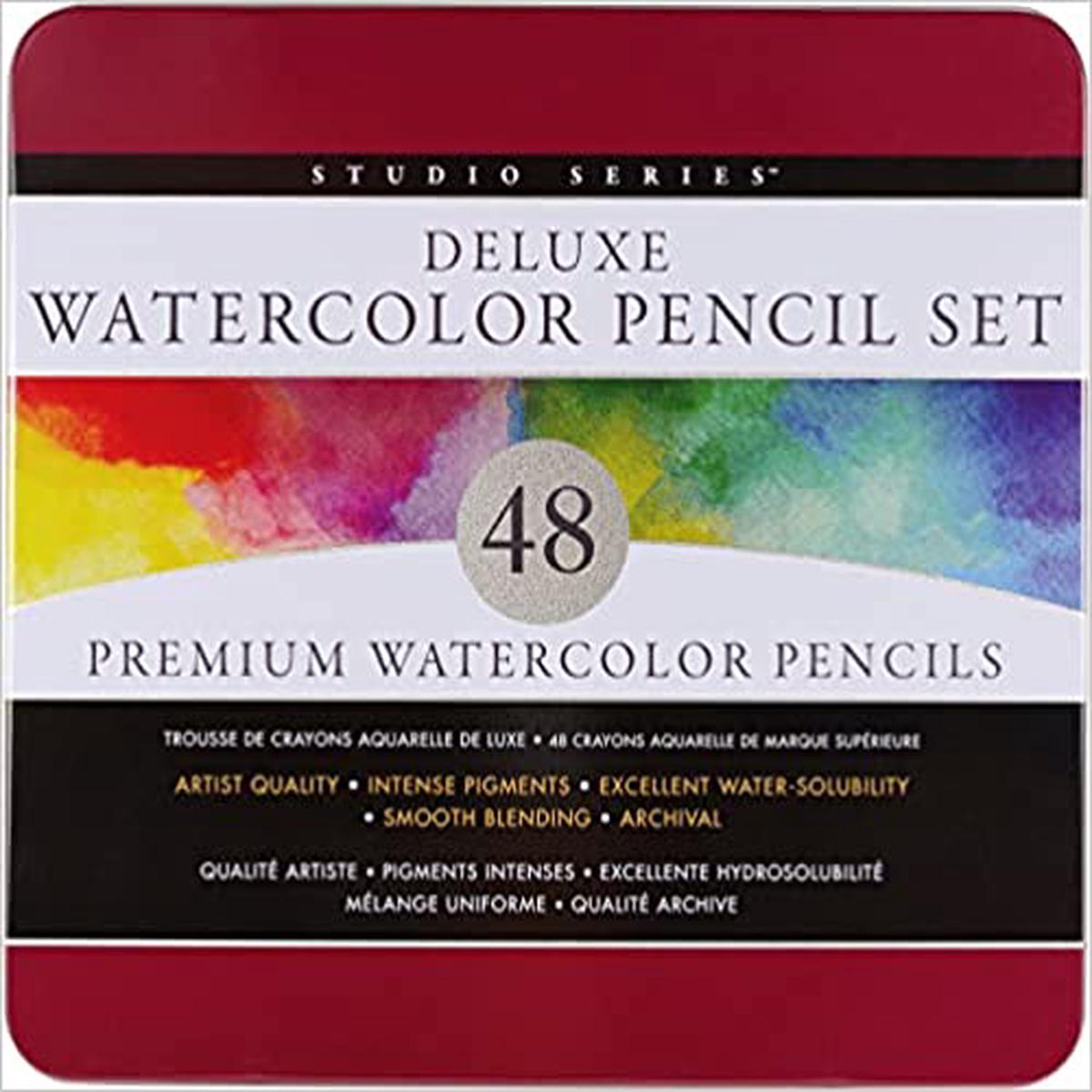 Art Center Pencils Watercolor Set of 48 In Storage Tin