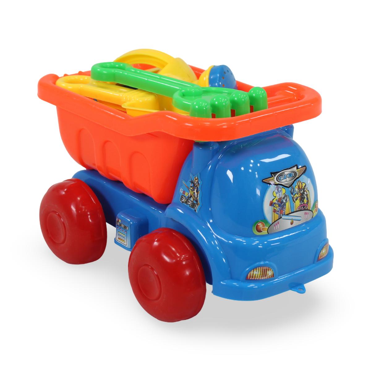Children's Dump Truck Sand and Beach Toy Set Orange & Blue