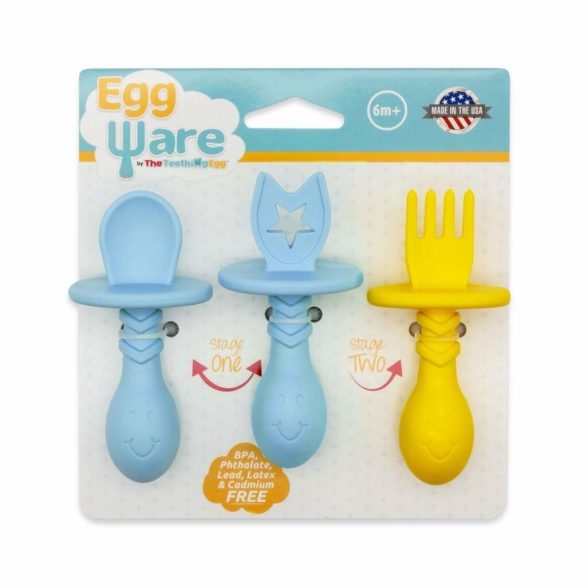 Eggware Utensils & Teether - Blue
