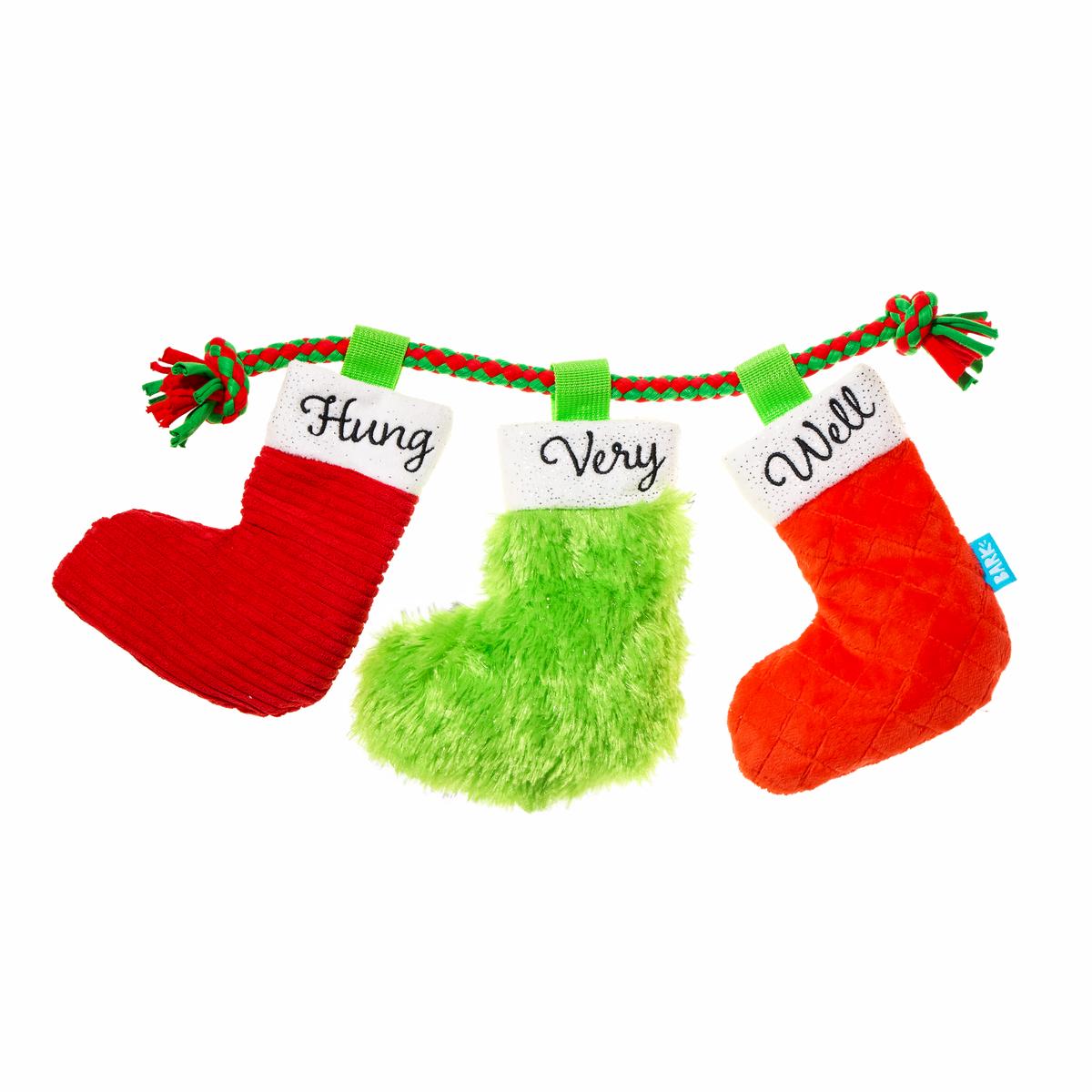 Well Hung Stockings Plush Tug Dog Toy