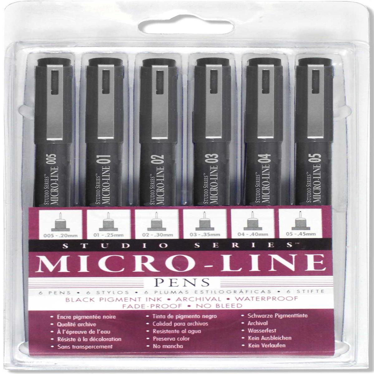 Art Center Pen Set Micro-Line Black 6 Sizes