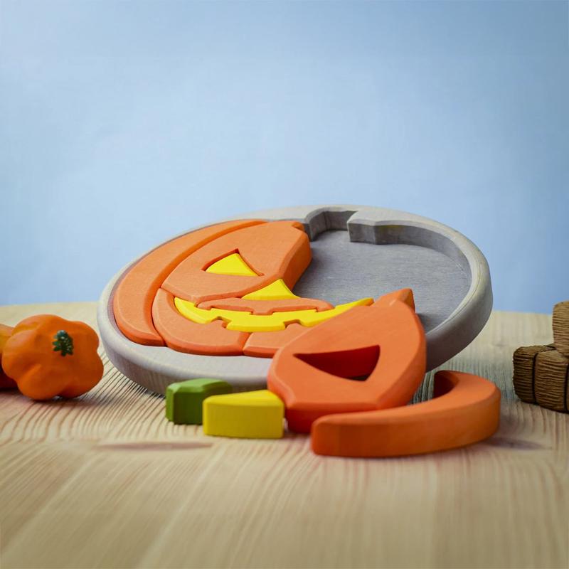 Bumbu Toys Halloween Pumpkin Puzzle - Grey