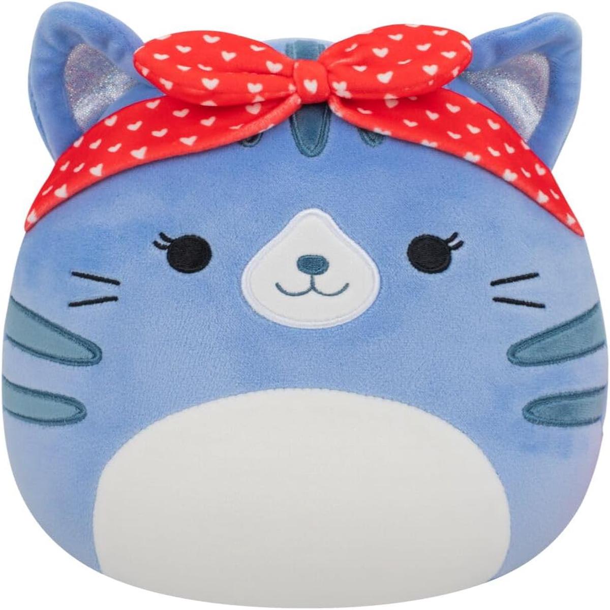 Squishmallows Original 7.5-Inch Carizma the Blue Tabby Cat - Valentine's Plush