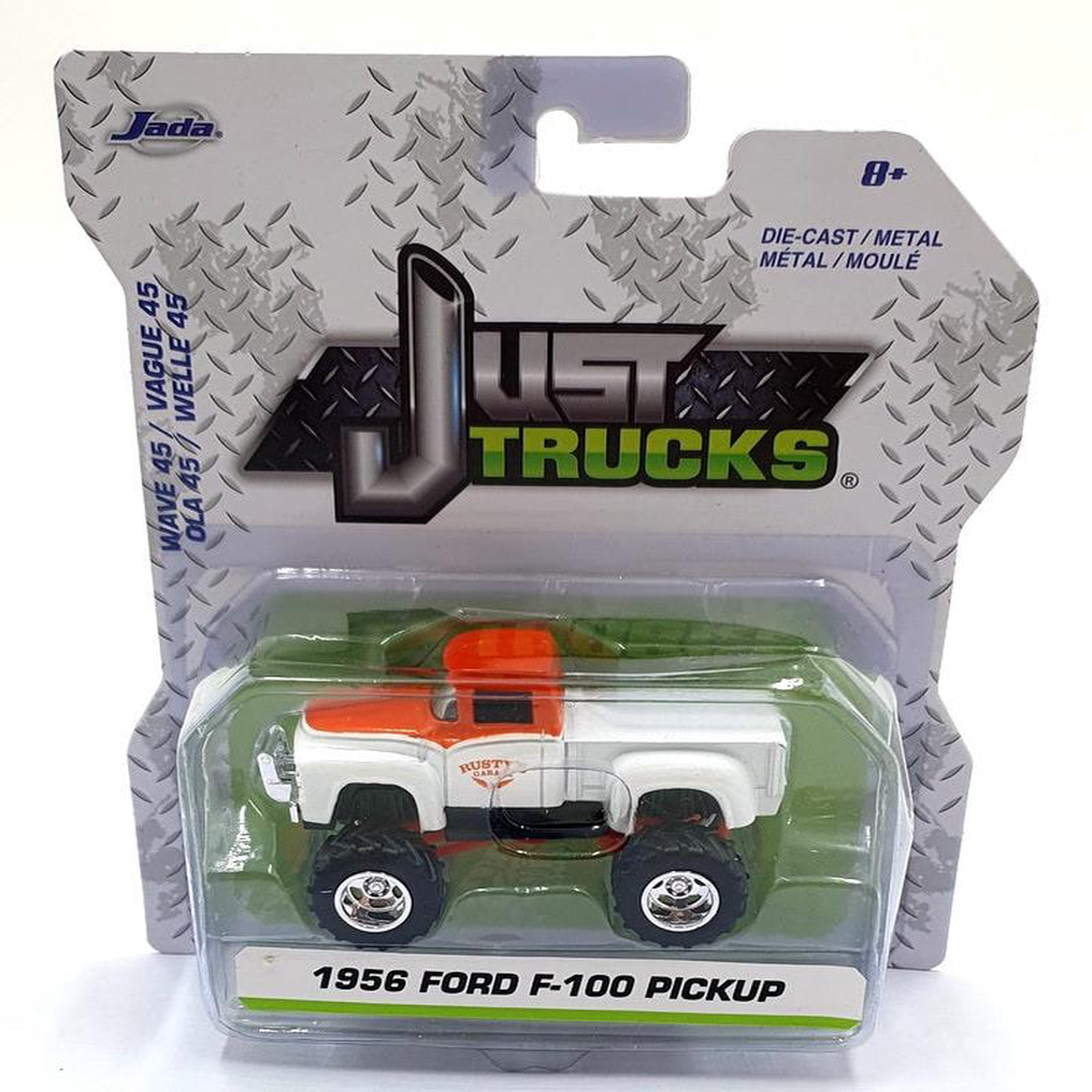 Jada Just Trucks 164 Scale 14020 8211 1956 Ford F-100 Pick-Up 8211 WhiteOrange