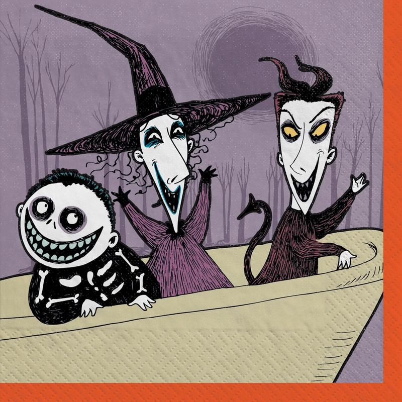 Halloween Nightmare Before Christmas Pumpkin King Beverage Napkins 36ct