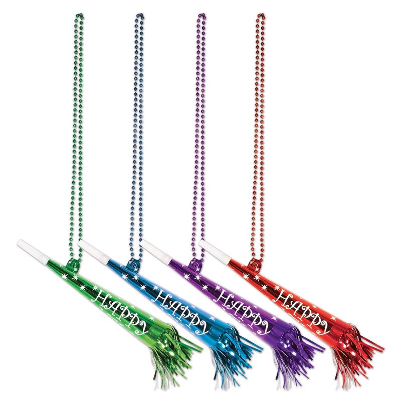 Happy New Year Horns Multi-color Beads