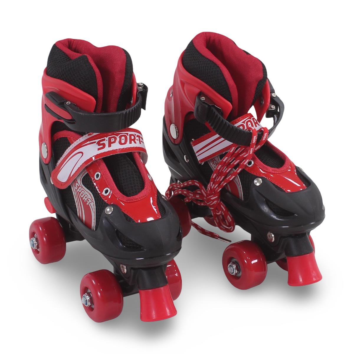 4-Wheel Roller Skates (M)  Red