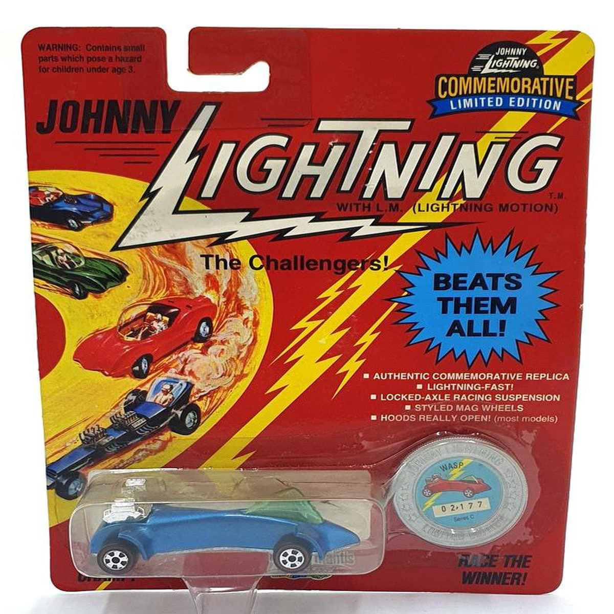 Johnny Lightning 164 Scale 100-130 8211 The Challengers Wasp 8211 Blue