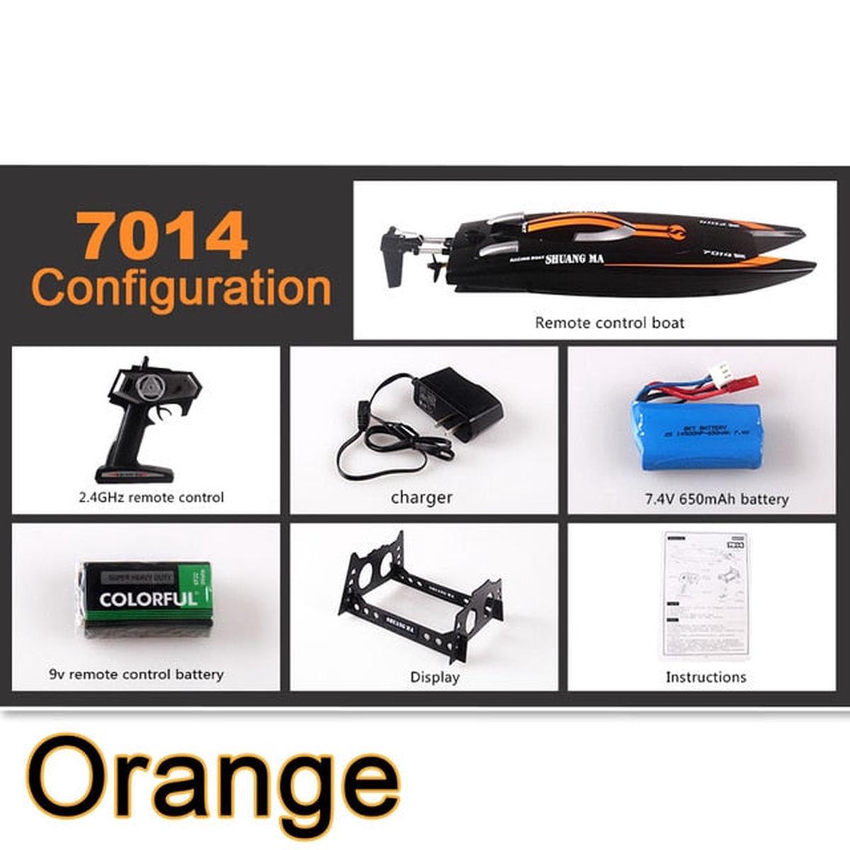 RC Boat DH7014 N800 Remote control Boat - Orange 7014