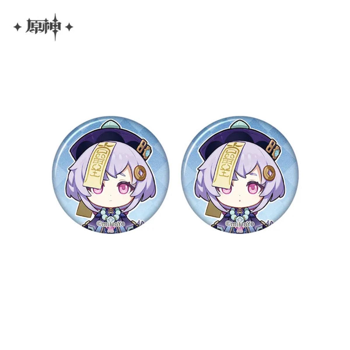 Qiqi Genshin Impact Photo Reminiscing Series Mini Badge Set
