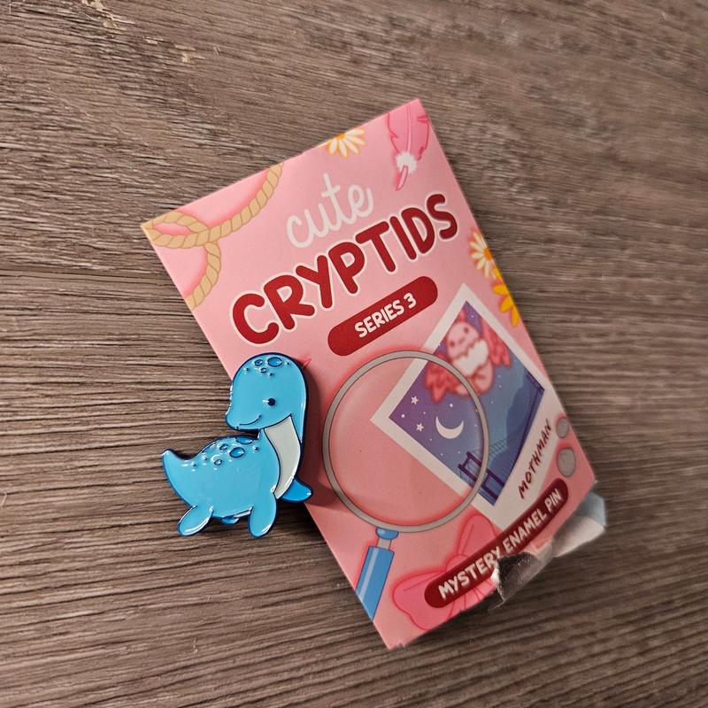 Blue Dino - Cute Cryptids Series 3 Mystery Enamel Pin by Whatever!