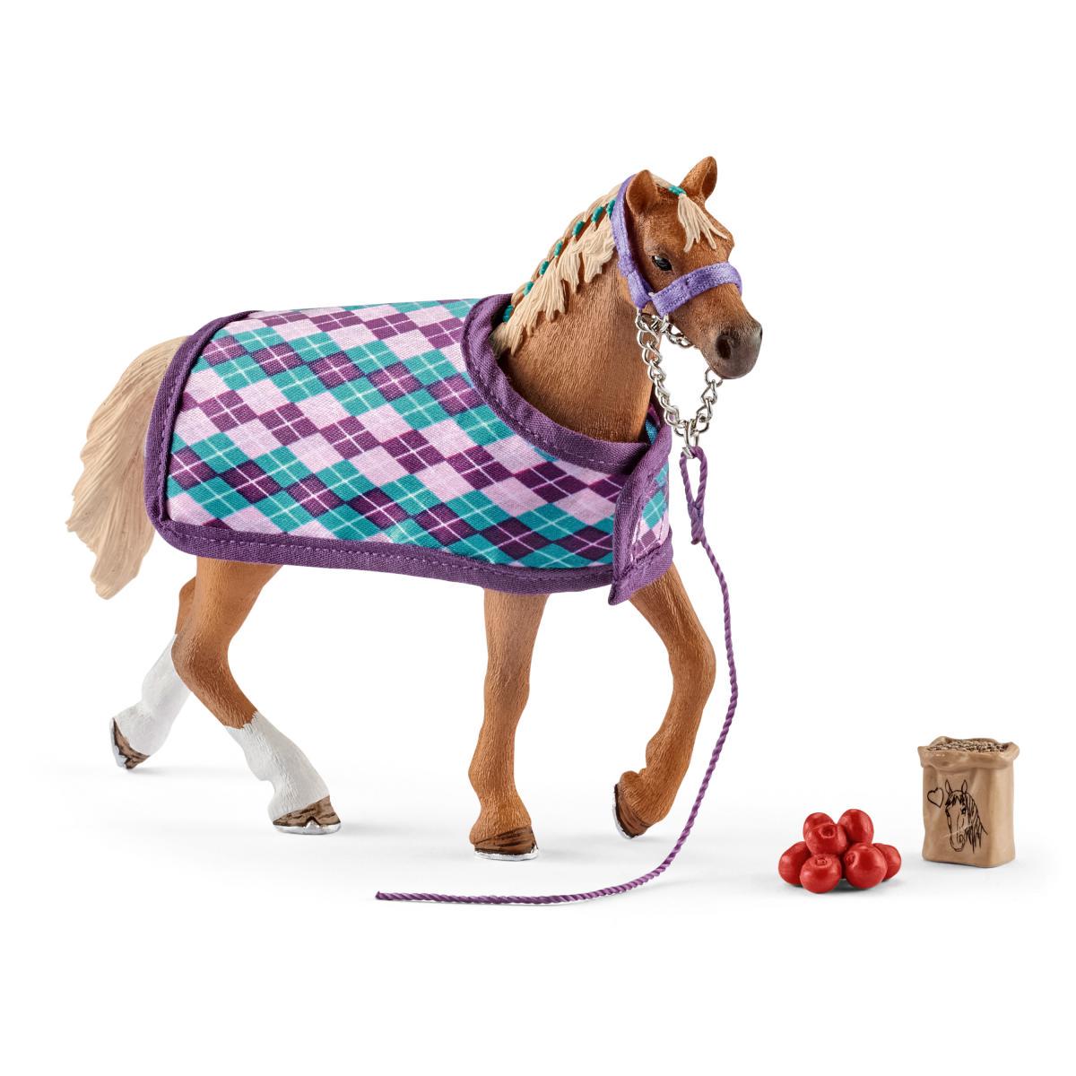 English Thoroughbred with Blanket (Schleich #42360)