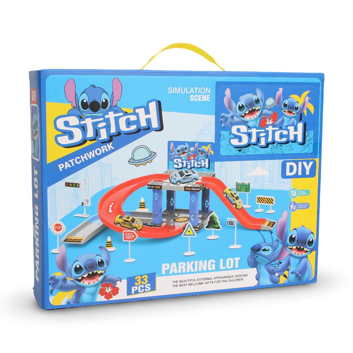 Stitch Patchwork Simulation Scene DIY Parking Lot Toy Set 45 Pcs
