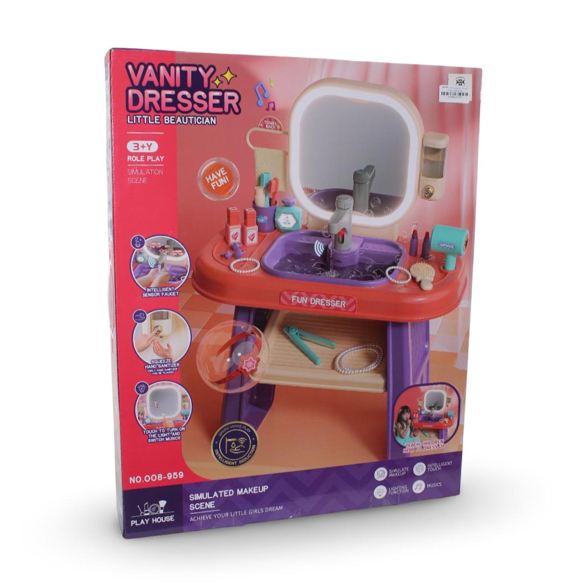 “Little Beautician” Vanity Dresser Toy Playset