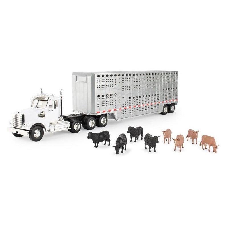 1:32 FREIGHLINER SEMI W CATTLE TRAILER