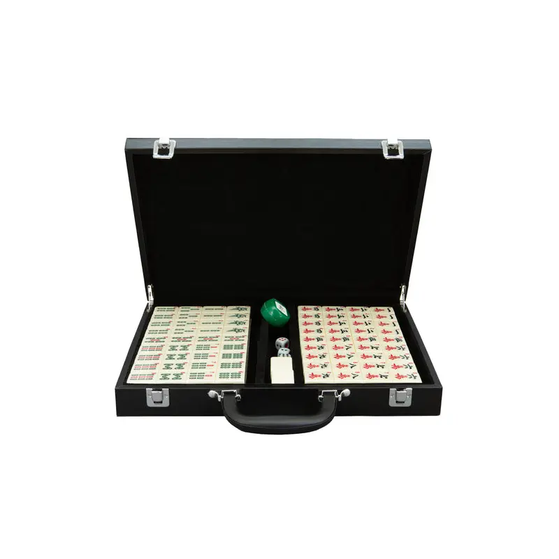 Dal Rossi Hong Kong Style (large tiles) Mahjong Set PU leather NEW CASE