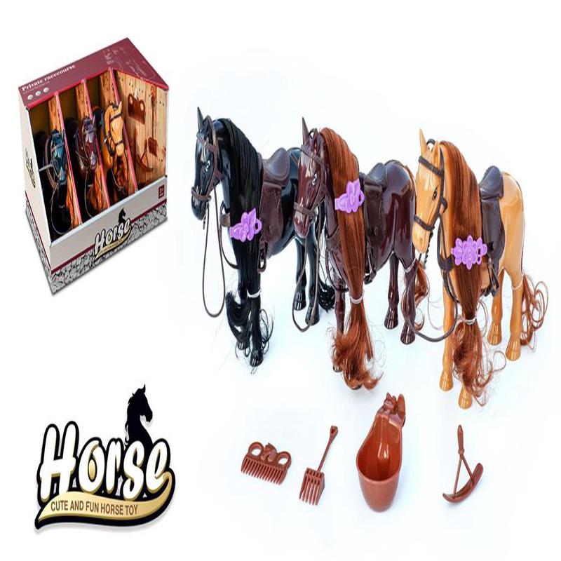 3 Piece Fun Horse Toy With Accessories