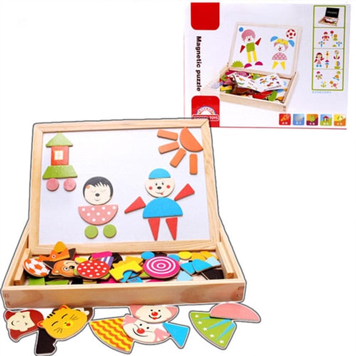 100+Pcs Wooden Magnetic Puzzle Toys – WJ3550G