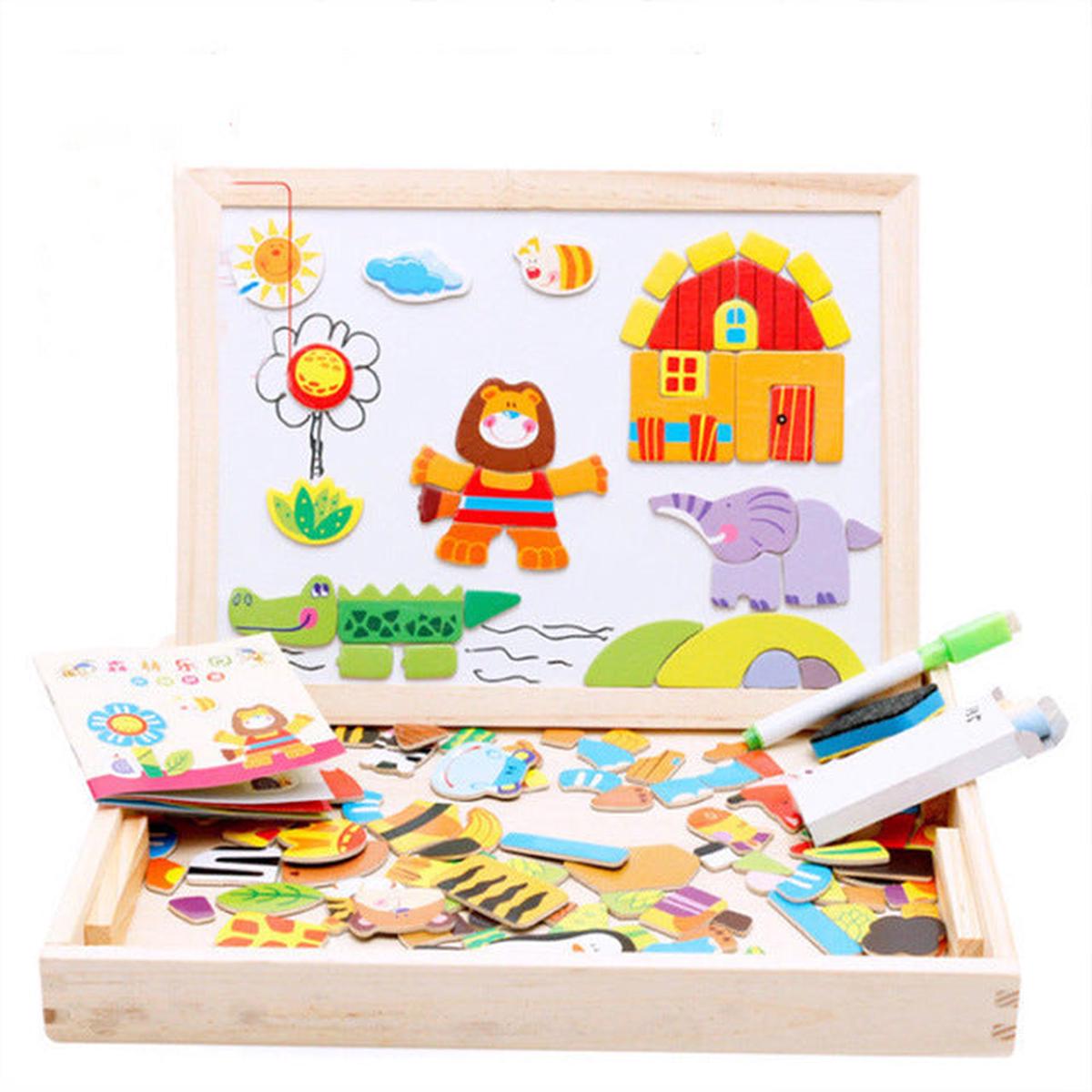 100+Pcs Wooden Magnetic Puzzle Toys – WJ3550D