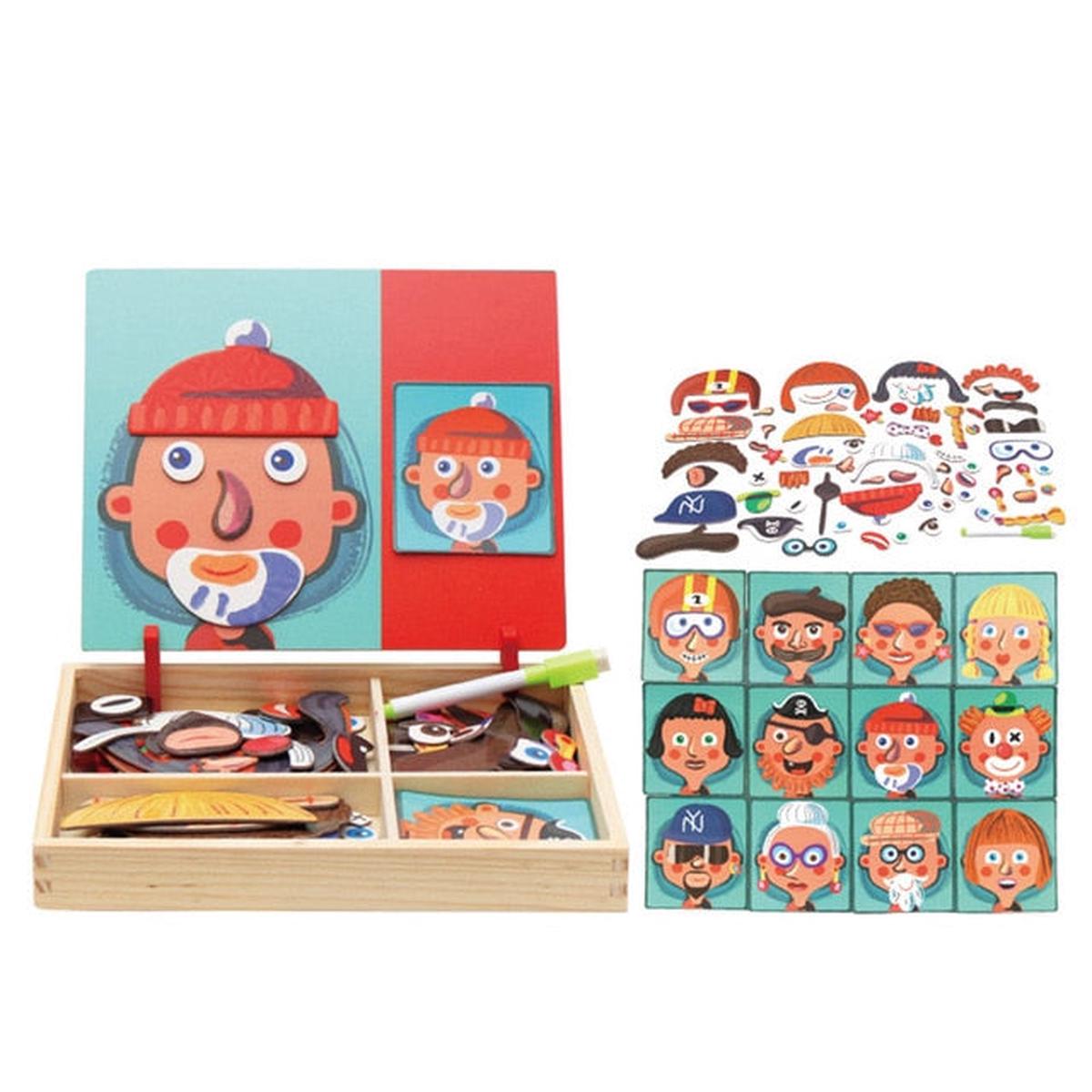 100+Pcs Wooden Magnetic Puzzle Toys – WJ3594E