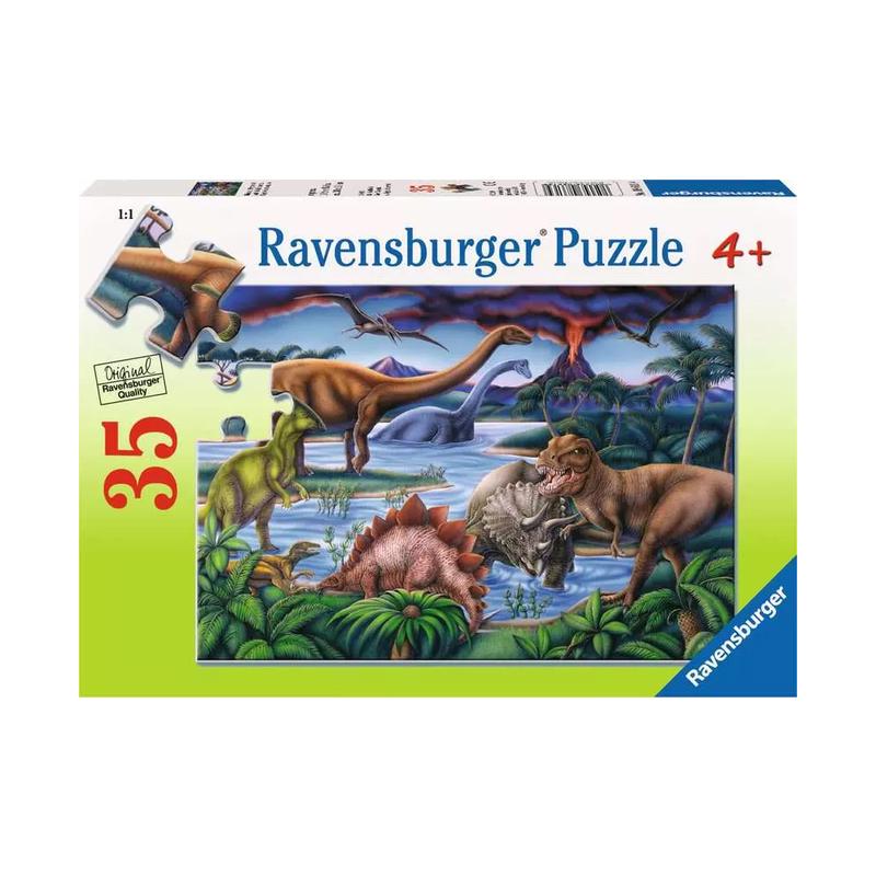 08613 Childrens Jigsaw Puzzle Dinosaur Playground – 35 Pieces Puzzle