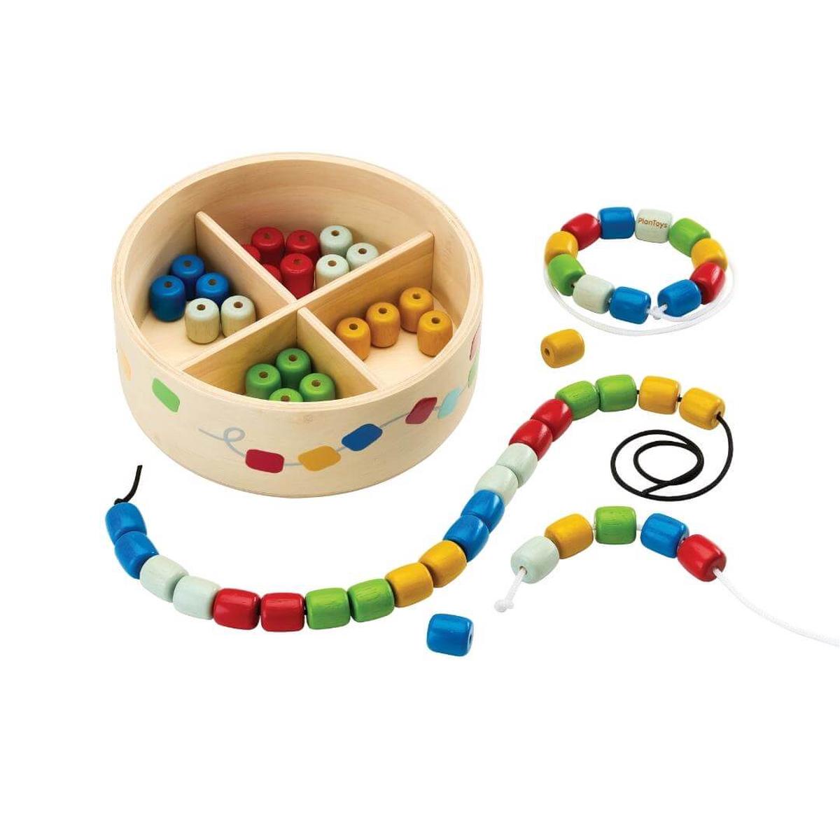 Wooden Threading Beads Set