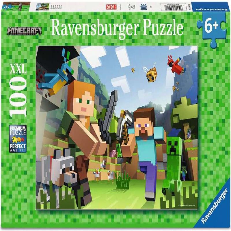 100 Piece Puzzle, Minecraft: Steve and Alex Puzzle