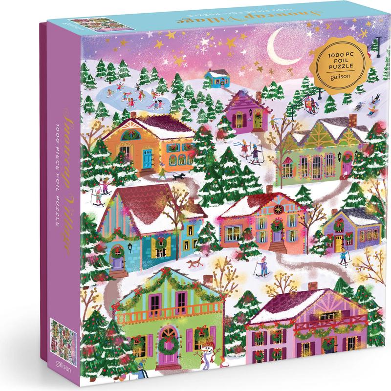 1000 Piece Foil Puzzle, Joy Laforme Snowcap Village