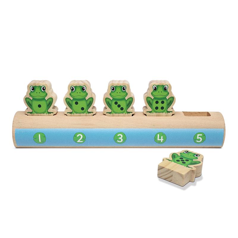 Yellow Door Five Frogs on a Log | Wooden Number Line & Matching Game