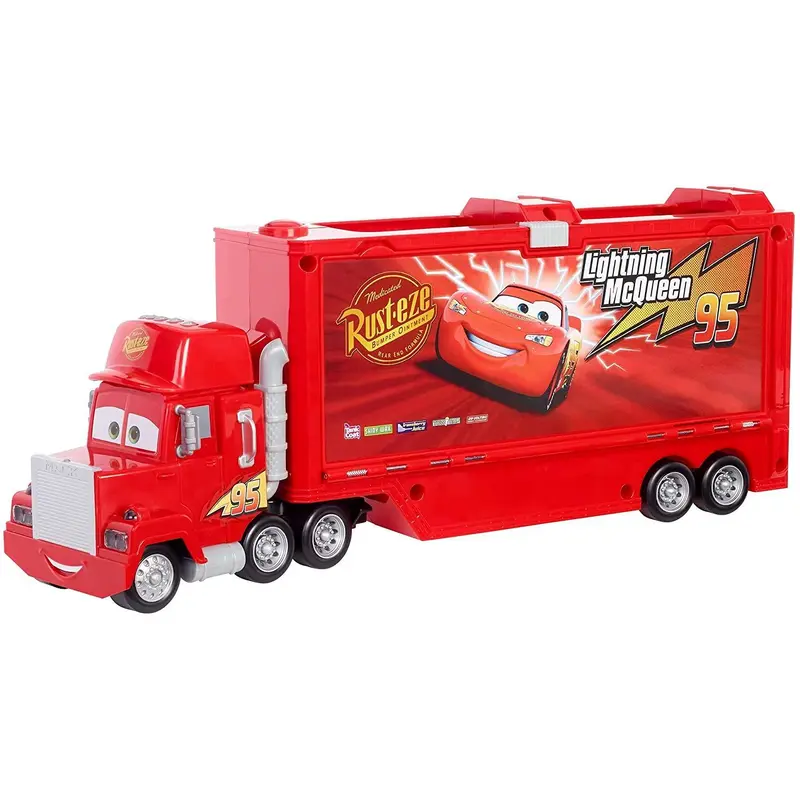Disney Pixar Cars Mcqueen Track Chat & Haul Mack Lightning Mcqueen's Hauler