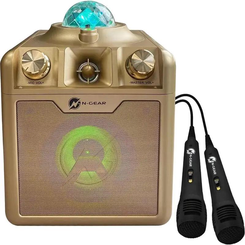 N-gear 7 In 1 Disco Star 710 Karaoke Party System, Gold