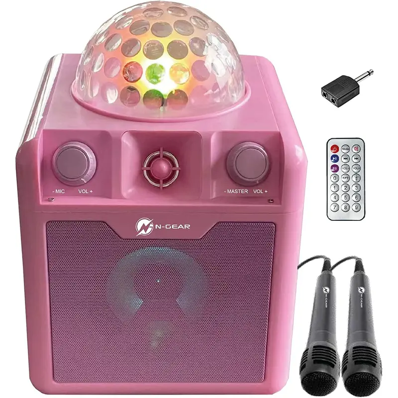 N-gear 7 In 1 Disco Star 710 Karaoke Party System, Pink