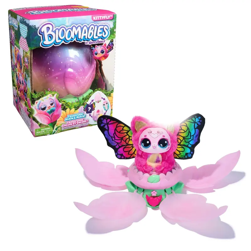 Bloomables By Hatchimals Kittyfly Surprise Interactive Plush Pet