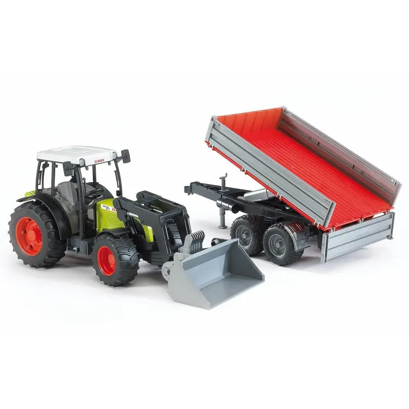 Bruder 02112 Claas Nectis with Frontloader and Tipping Trailer