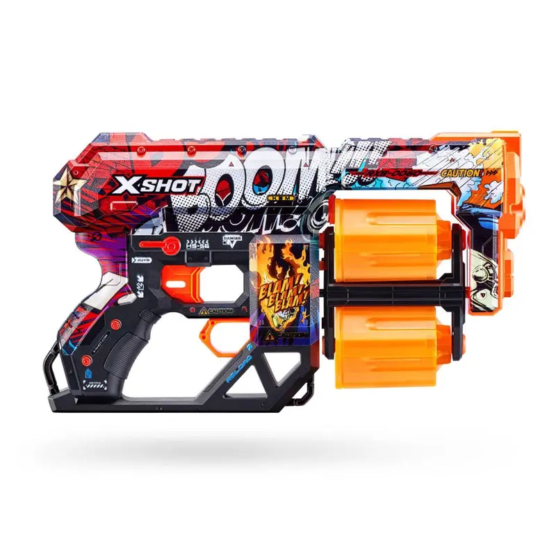 ZURU X-shot Skins Dread Blaster with 12 Darts