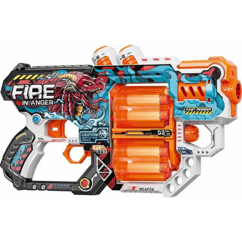 Fast Pioneer Manual Soft Bullet Toy Gun with 12pcs Bullets