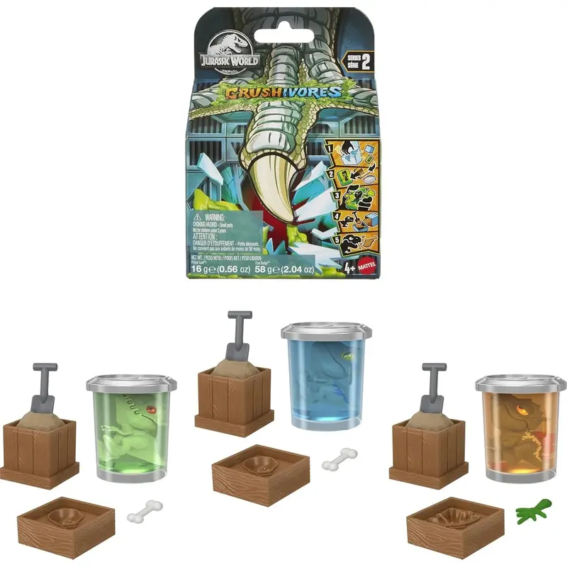 Jurassic World Crushivores Mini Dinosaur Figures – Assorted